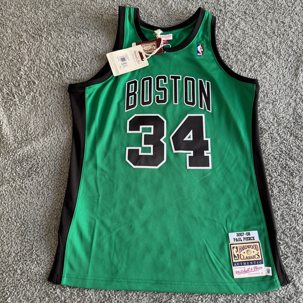 NWT 100% Authentic Mitchell Ness Boston Celtics Paul Pierce 2008 Jersey 44